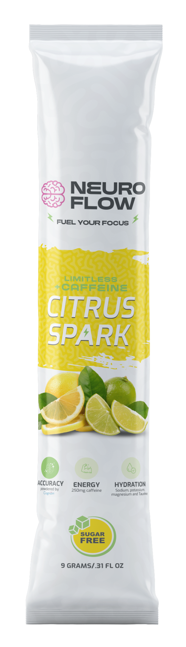 Citrus Spark: Neuro Flow Limitless + Caffeine Stick Packs (Single Serve)