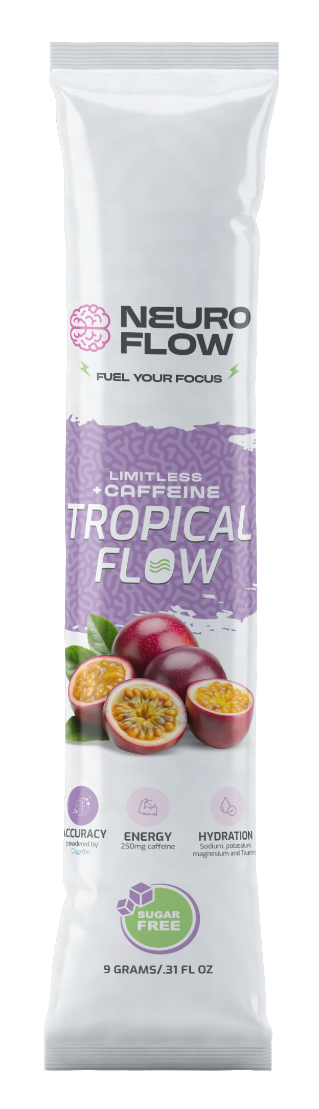 Tropical Flow: Neuro Flow Limitless + Caffeine Stick Packs (Single Serve)