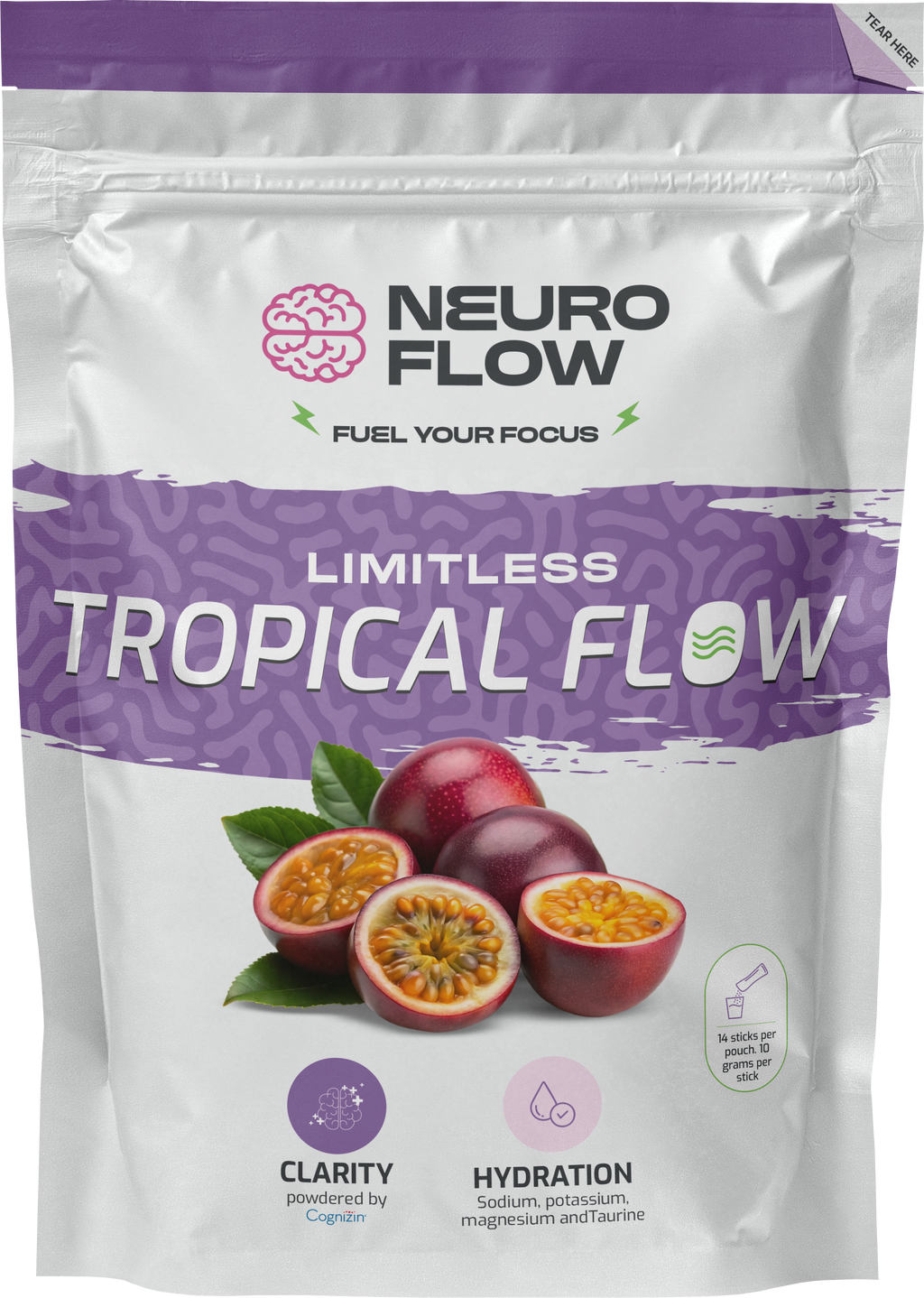 Tropical Flow: Neuro Flow Limitless +Stick Packs (Single Serve)