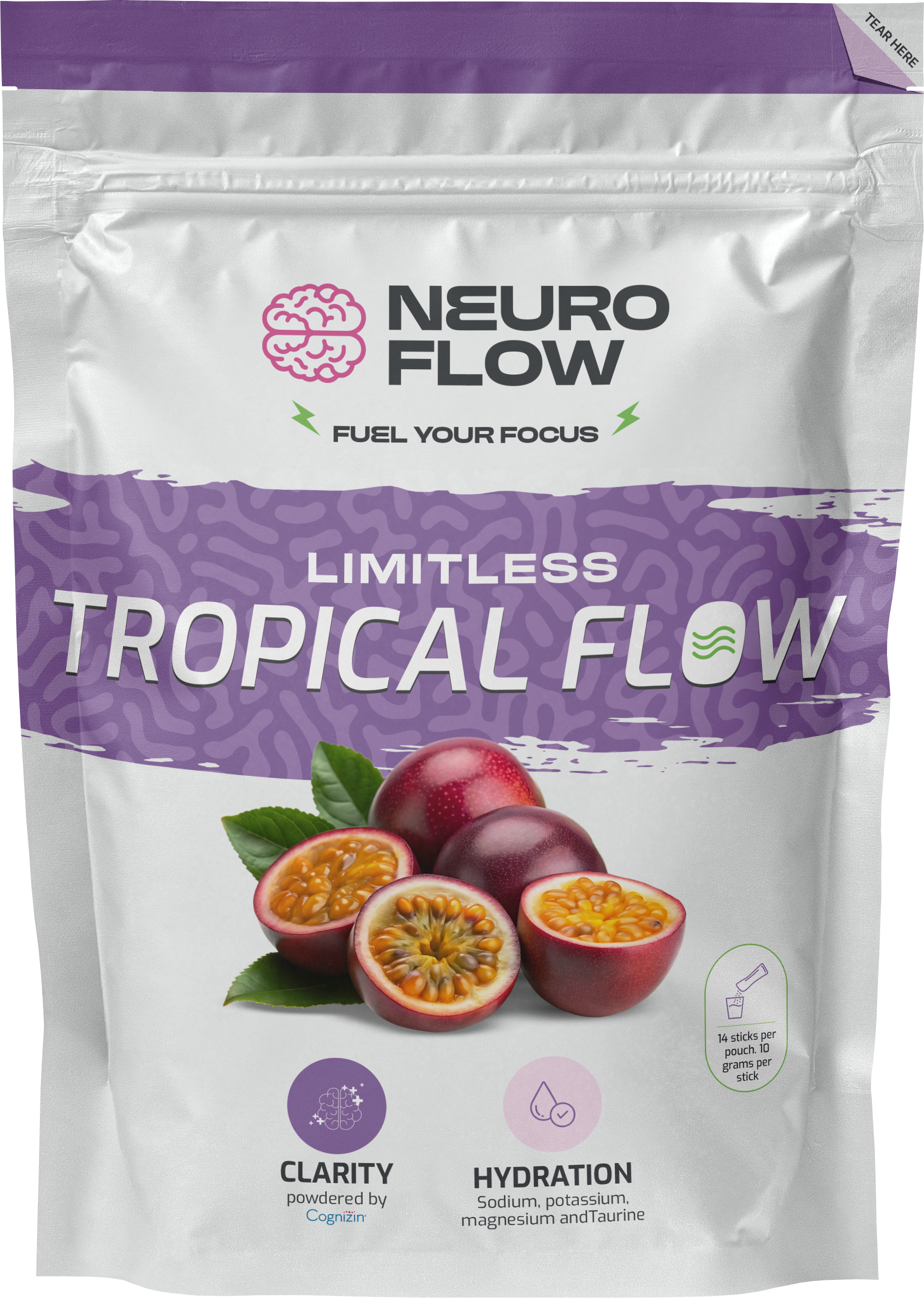 Tropical Flow: Neuro Flow Limitless +Stick Packs (Single Serve)